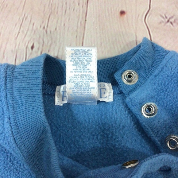 The Children’s Place Blue Bear Fleece Sweatshirt - Size 0-3 Months - Picture 6 of 6